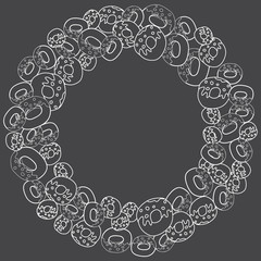  Frame of ring shape.