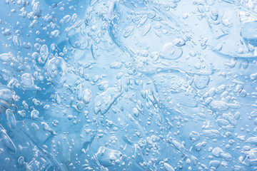 Obraz premium Bubble blue water gel texture.