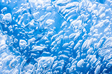 Bubble blue water gel texture.