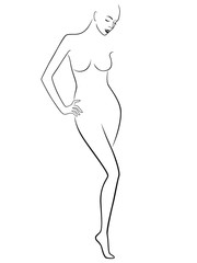 Abstract graceful female figure