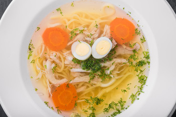 chicken soup with eggs