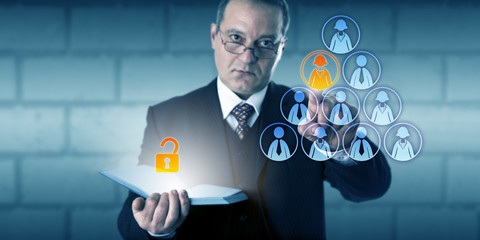 HR Director Unlocking Access To An Employee File