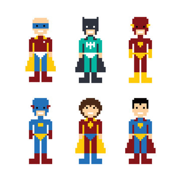 pixel people superhero avatar