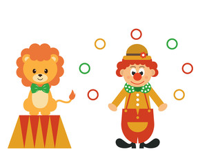 lion and clown