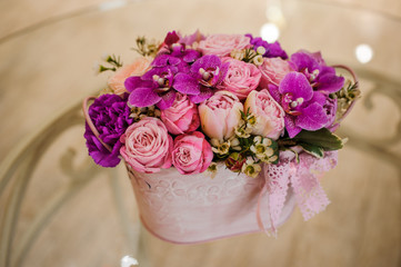 Violette pink palette rose mix flower  bouquet