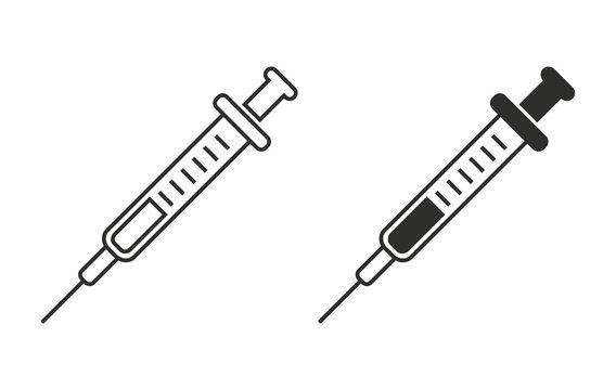 Syringe - vector icon.