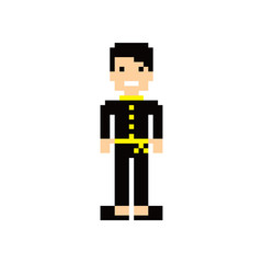 Fototapeta premium pixel people theme avatar guy