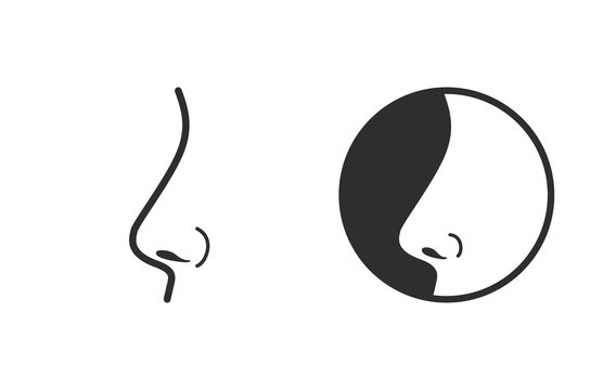 Nose  - vector icon.