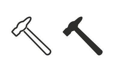 Hammer   - vector icon.