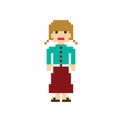 pixel people woman avatar theme