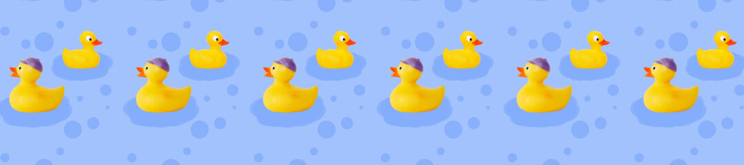 header duck tale pattern yellow rubber