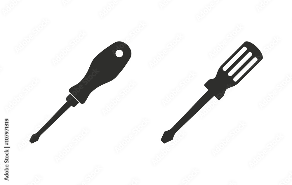 Poster screwdriver - vector icon.