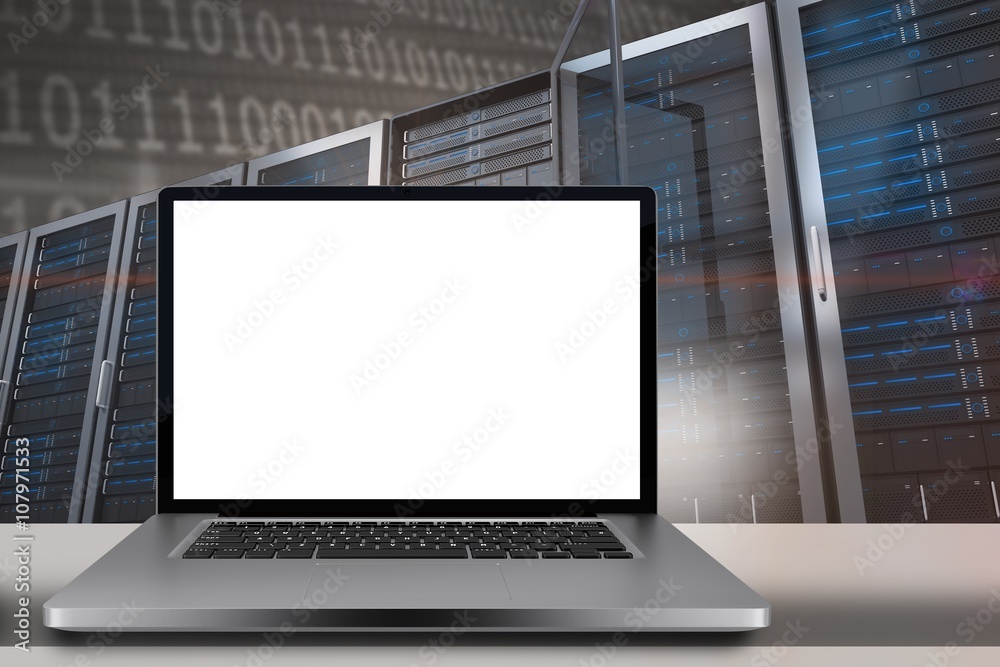Poster composite image of a large screen of a computer