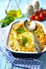 Lasagna - traditional dish of italian cuisine.