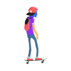 Male Teenage Skateboarder