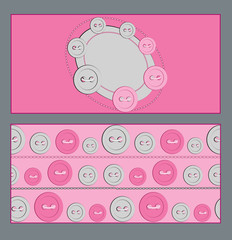 vector illustration greeting card made of abstract patterns. Use for invitations announcements.