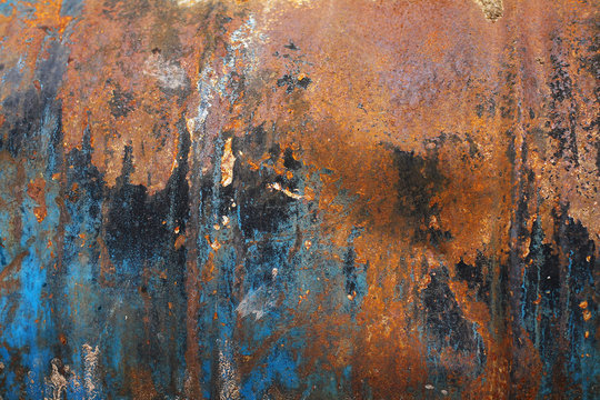 Rusty metal surface texture close up photo © nadya19864