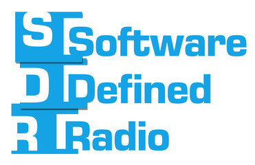 SDR - Software Defined Radio Blue Abstract Stripes 