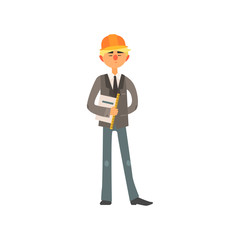 Profession Construction Superintendant Vector Illustration