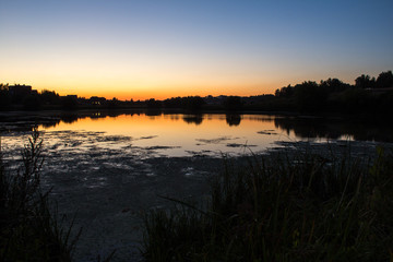 sunset at the river