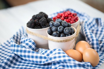 Baking. Ingredients for the preparation of berry pie.