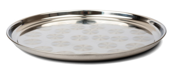 Round steel tray