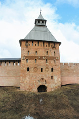 Fototapeta na wymiar Facade of the Spasskaya Tower.