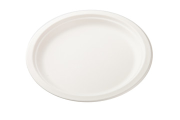 plastic plate isolated on white background
