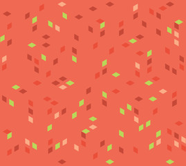 Vector seamless pattern with rhombus and diamond shapes