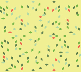 Vector seamless pattern with rhombus and diamond shapes