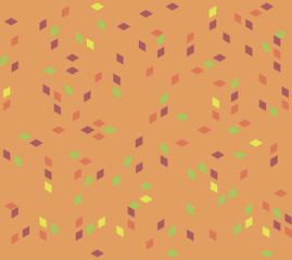 Vector seamless pattern with rhombus and diamond shapes