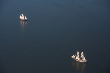 Tall ship race. Regatta in Baltic sea. Latva.