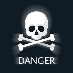 Skull and Bones illustration. Danger.