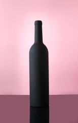 matt black wine bottle.