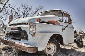 Obraz na płótnie Canvas Abandoned Vintage Truck days and memories long gone