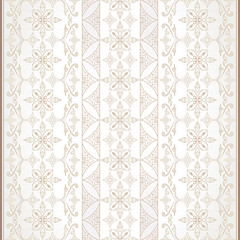 Beige lace vintage seamless border on a white background.