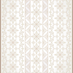 Beige lace vintage seamless border on a white background.