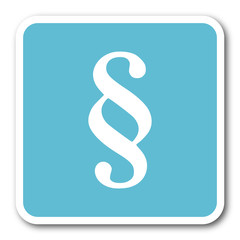 paragraph blue square internet flat design icon