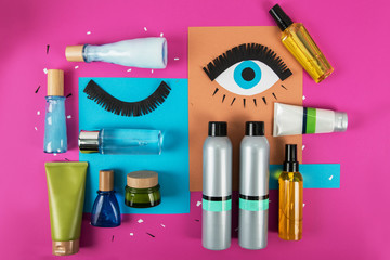 cosmetics set for make-up 