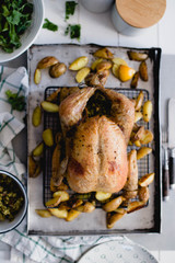 stuffed whole chicken