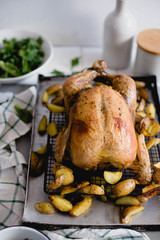 stuffed whole chicken