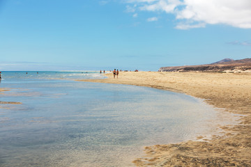 Obraz premium Beach Playa de Sotavento, Canary Island Fuerteventura, Spain