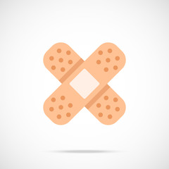 Vector adhesive bandage icon. Modern flat design vector illustration