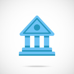 Vector bank icon. Bank building. Modern flat vector illustration