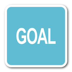 Fototapeta premium goal blue square internet flat design icon