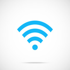 Vector wifi icon. Flat wi-fi icon. Flat design vector illustration
