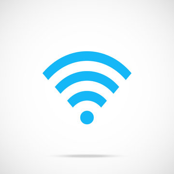 Vector wifi icon. Flat wi-fi icon. Flat design vector illustration