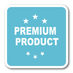 premium product blue square internet flat design icon