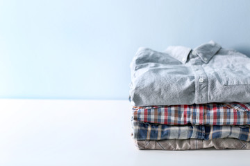 Male clothes on table