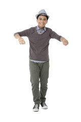 dancing teenage asian guy